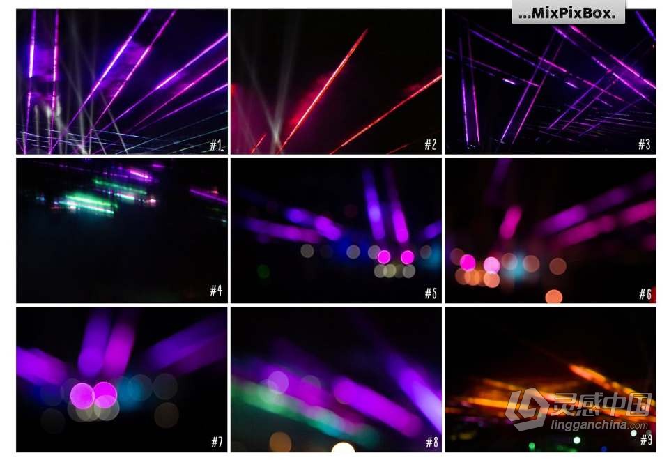 49张动感活泼舞台灯光射线照片后期叠加合成素材 Stage Lights Overlays  灵感中国网 www.lingganchina.com