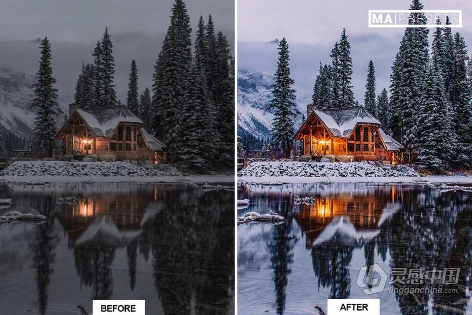 10个冬季通透人像调色Lightroom预设 WINTER SNOW Lightroom Presets  灵感中国网 www.lingganchina.com