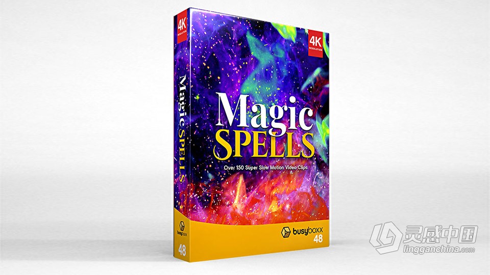 4K视频素材153个烟雾火焰魔法粒子特效合成动画资源V48 Magic Spells  灵感中国网 www.lingganchina.com