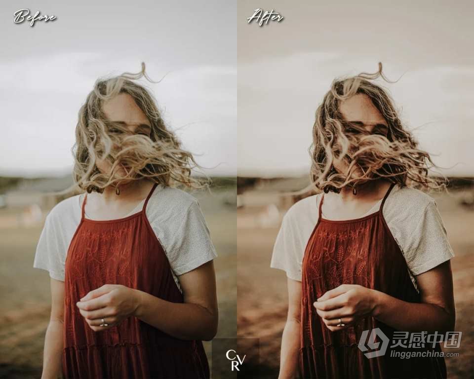 波西米亚INS人像风格调色Lightroom预设 Boho Style Lightroom Presets  灵感中国网 www.lingganchina.com