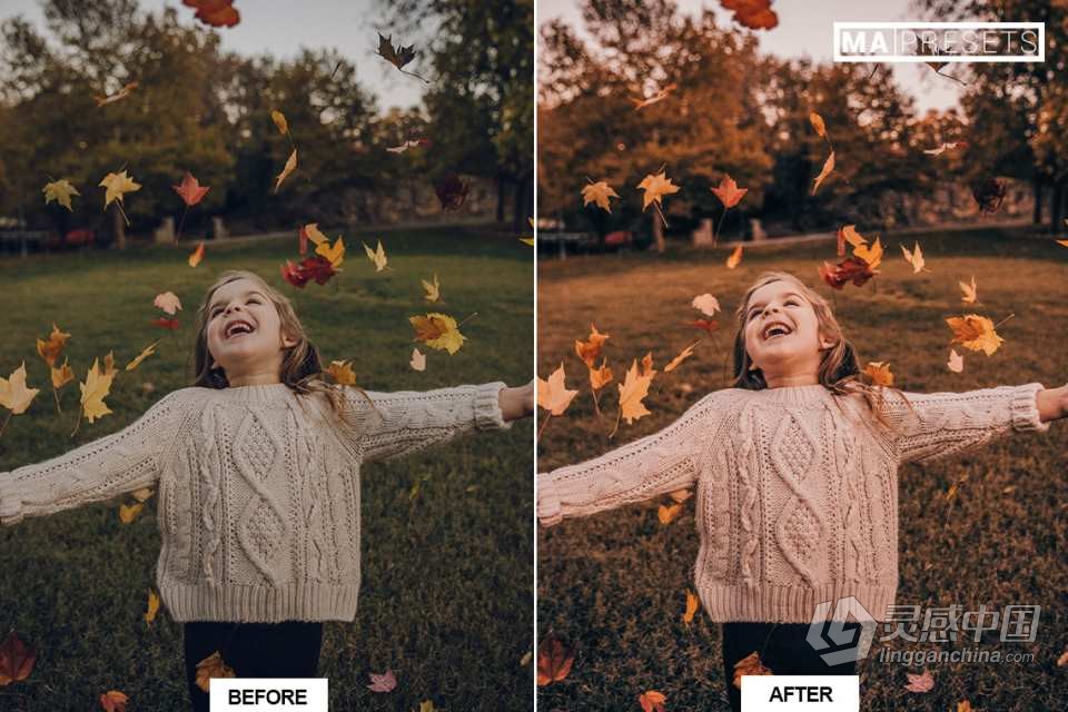 秋季情绪风光人像调色Lightroom预设 AUTUMN MOODY Lightroom Presets  灵感中国网 www.lingganchina.com
