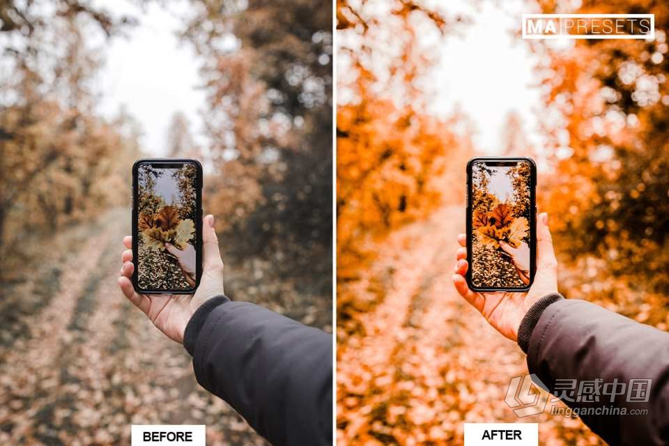 秋季情绪风光人像调色Lightroom预设 AUTUMN MOODY Lightroom Presets  灵感中国网 www.lingganchina.com