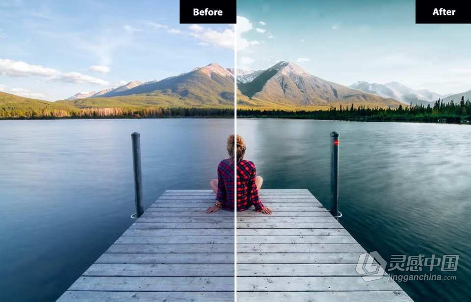 湖泊风光摄影后期调色Lightroom预设 The Lake Lightroom Presets  灵感中国网 www.lingganchina.com
