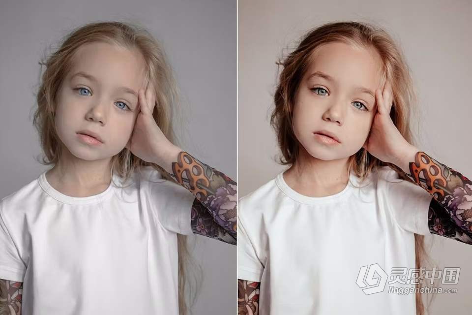 质感儿童肖像摄影后期Lightroom预设 Lightroom Preset - Child Portrait  灵感中国网 www.lingganchina.com