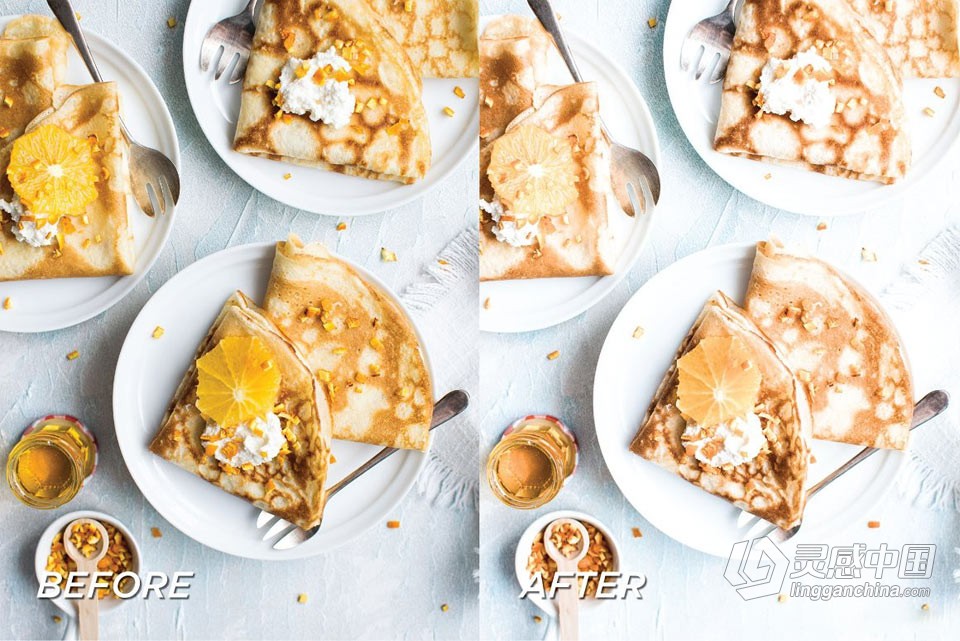 国外大师级明亮美食摄影Lightroom预设 5 Bright Food Lightroom Presets  灵感中国网 www.lingganchina.com