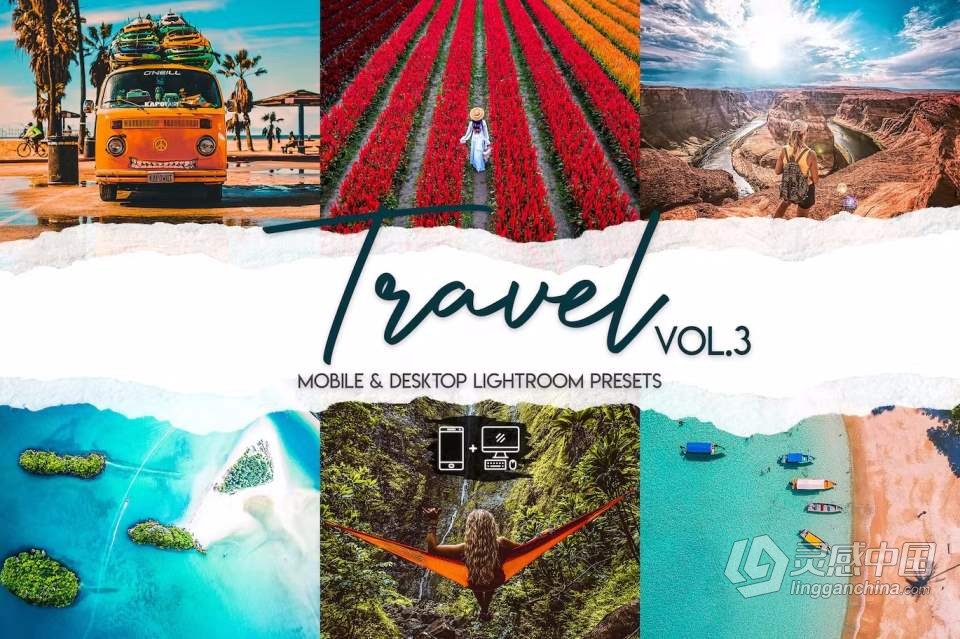 旅拍电影风光人像Lightroom预设 Travel Lightroom Presets Vol. 3  灵感中国网 www.lingganchina.com