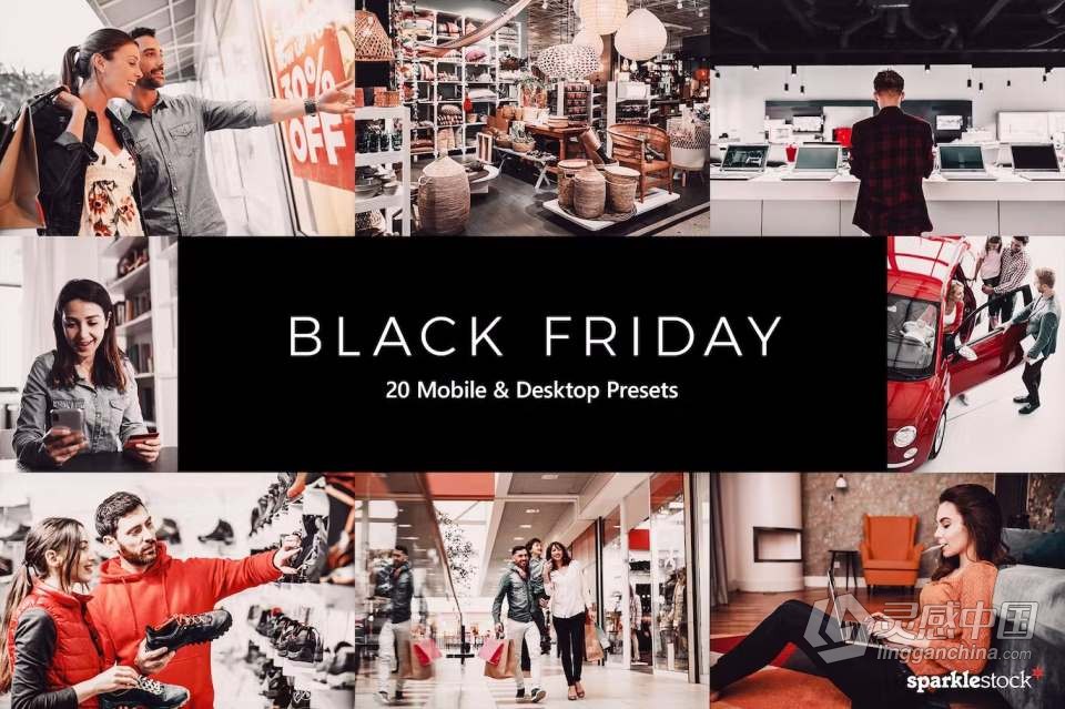 黑色星期五Lightroom预设及LUT预设 Black Friday Lightroom Presets &amp; LUT  灵感中国网 www.lingganchina.com