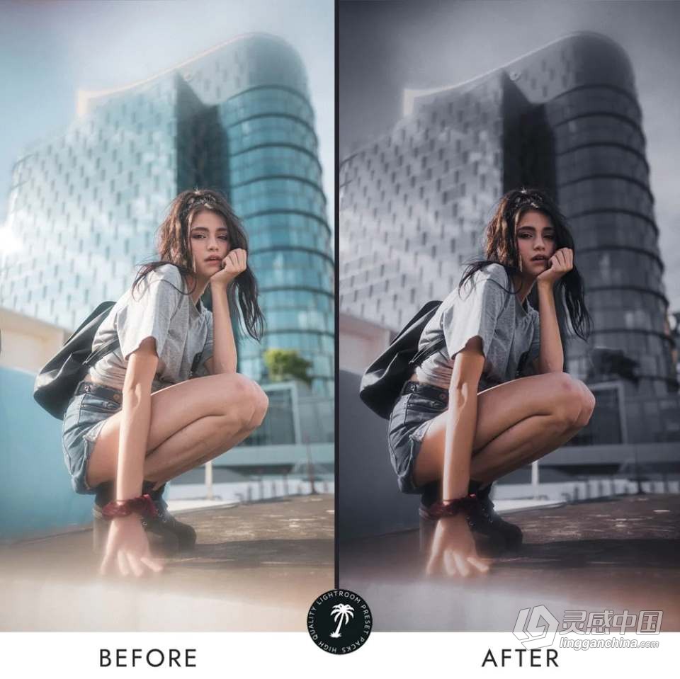 黑暗情绪质感城市街拍人像调色Lightroom预设 blvck desktop &amp; mobile presets  灵感中国网 www.lingganchina.com