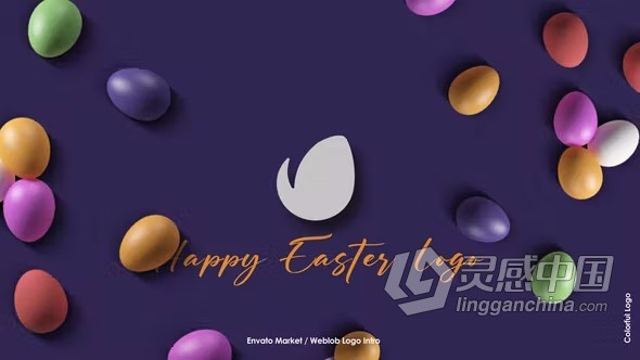 AE模板-Happy Easter复活节视频片头动画AE模板下载  灵感中国网 www.lingganchina.com