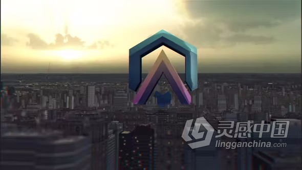 AE模板-城镇城市场景动画LOGO视频片头效果头AE模板下载  灵感中国网 www.lingganchina.com