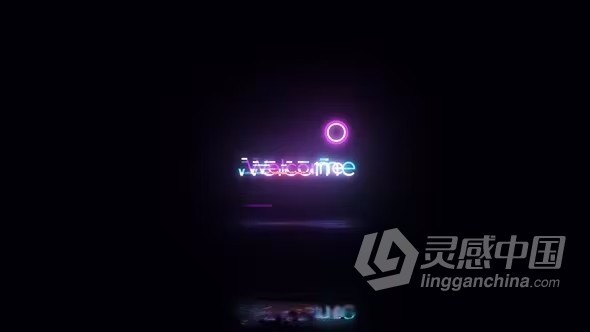 AE模板-故障变形发光效果LOGO动画视频片头AE模板下载  灵感中国网 www.lingganchina.com