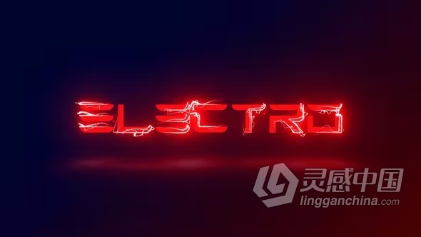 AE模板-Energy Logo Reveal Title能量闪电火花标志动画AE模板下载  灵感中国网 www.lingganchina.com