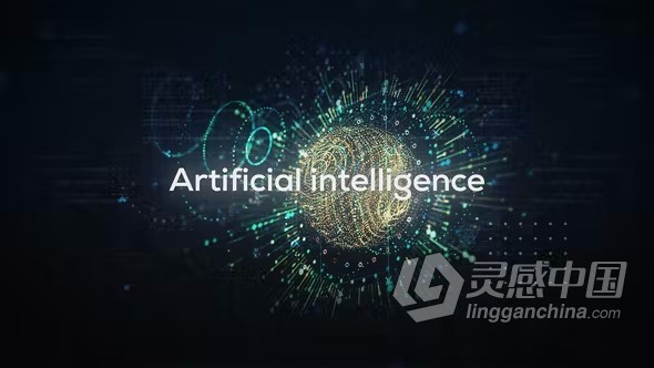 AE模板-信息时代人工智能数字科技开场白AE模板下载  灵感中国网 www.lingganchina.com