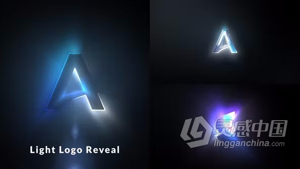 AE模板-Light Logo Reveal光效轮廓描边标志动画AE模板下载  灵感中国网 www.lingganchina.com