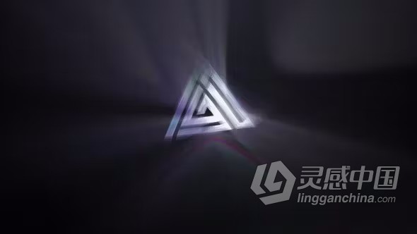 AE模板-全息闪烁数字失真LOGO特效演绎视频片头AE模板下载  灵感中国网 www.lingganchina.com