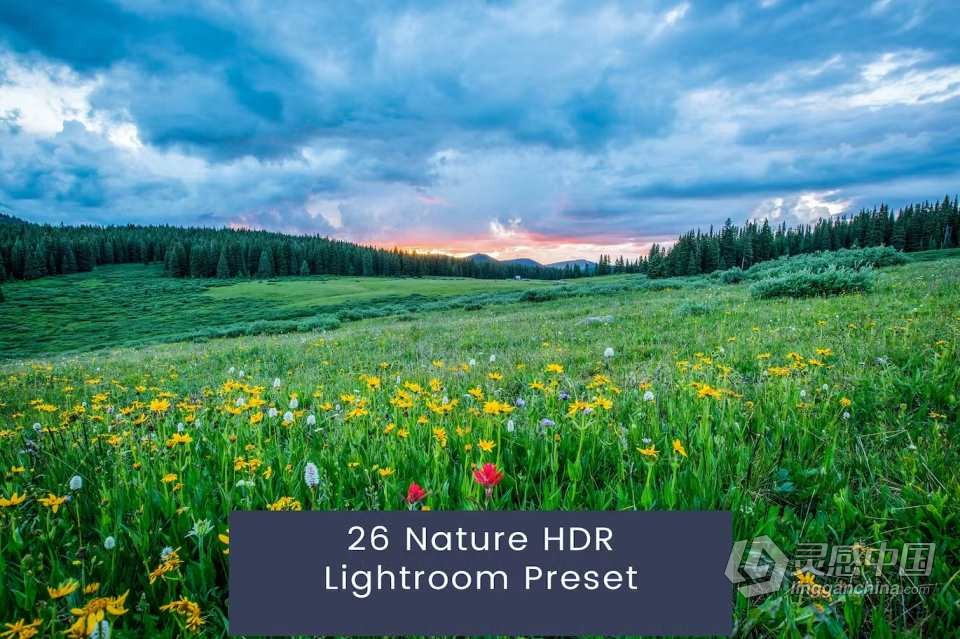 26个自然风光HDR后期调色LR预设 26 Nature HDR Lightroom Presets  灵感中国网 www.lingganchina.com