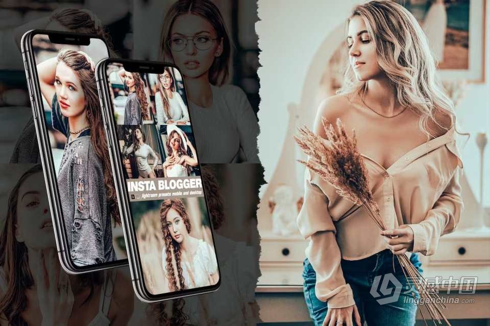 Insta博客复古胶片人像Lightroom预设 Insta Blogger Lightroom Presets  灵感中国网 www.lingganchina.com