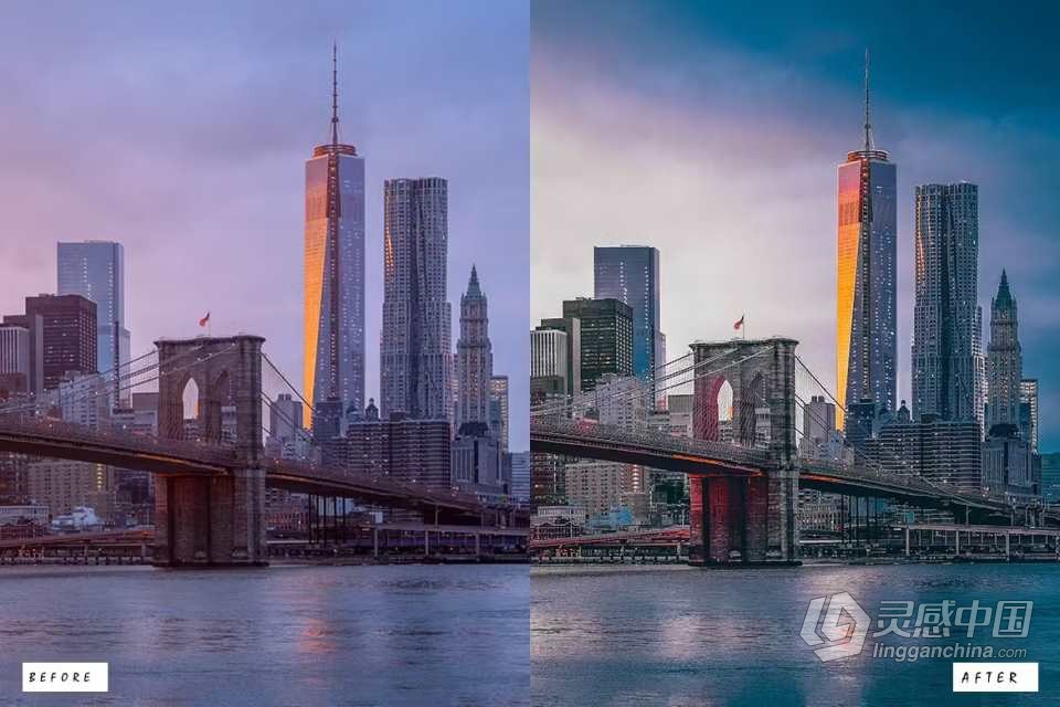 25个旅拍城市风光后期调色Lightroom预设 25 Urban Lightroom Presets  灵感中国网 www.lingganchina.com