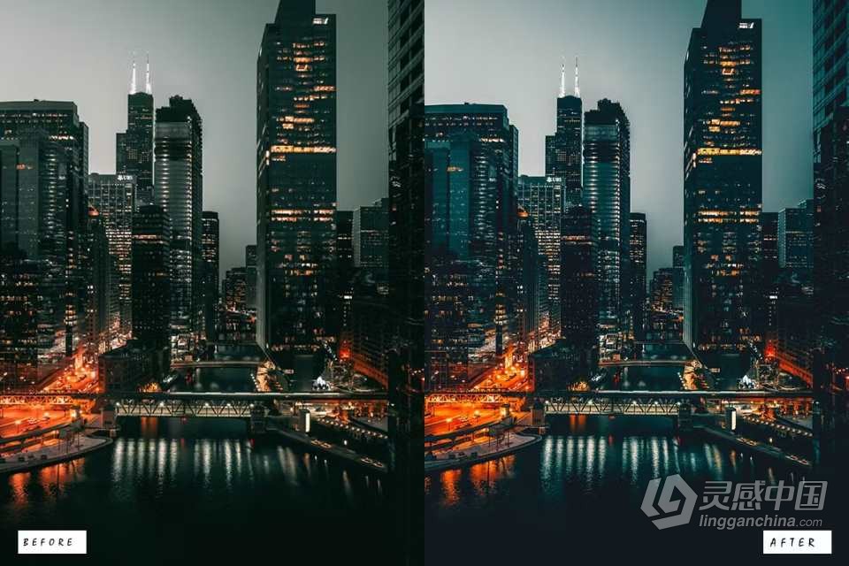 25个城市风光摄影调色LR预设 25 Cityscape Photography Lightroom Presets  灵感中国网 www.lingganchina.com