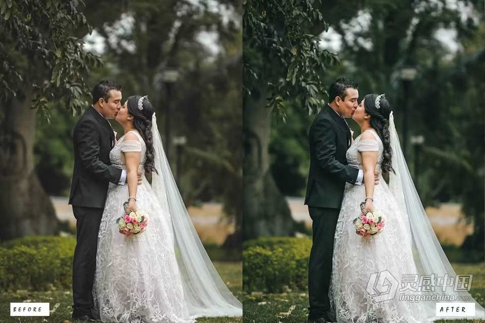 30个电影婚礼跟拍胶片Lightroom预设 30 Wedding Lightroom Presets  灵感中国网 www.lingganchina.com