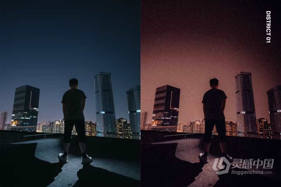 14个夜间电影大片调色LR预设及LUT预设 14 Night Film Presets LUTs  灵感中国网 www.lingganchina.com