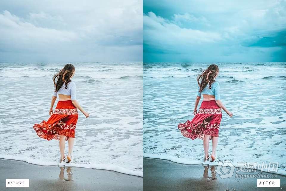 20个时尚人像摄影调色Lightroom预设 20 Fashion Beach Lightroom Presets  灵感中国网 www.lingganchina.com