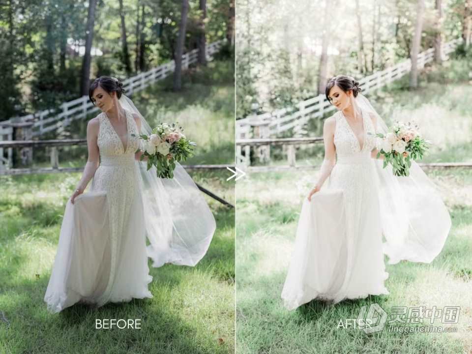 明亮通透艺术婚礼lr预设 Light &amp; Airy Wedding HIM &amp; HER Fine Art Presets  灵感中国网 www.lingganchina.com