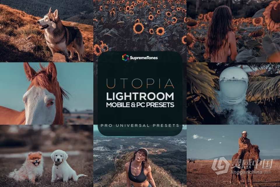 乌托邦电影青橙色调Lightroom预设 Utopia Lightroom Preset  灵感中国网 www.lingganchina.com