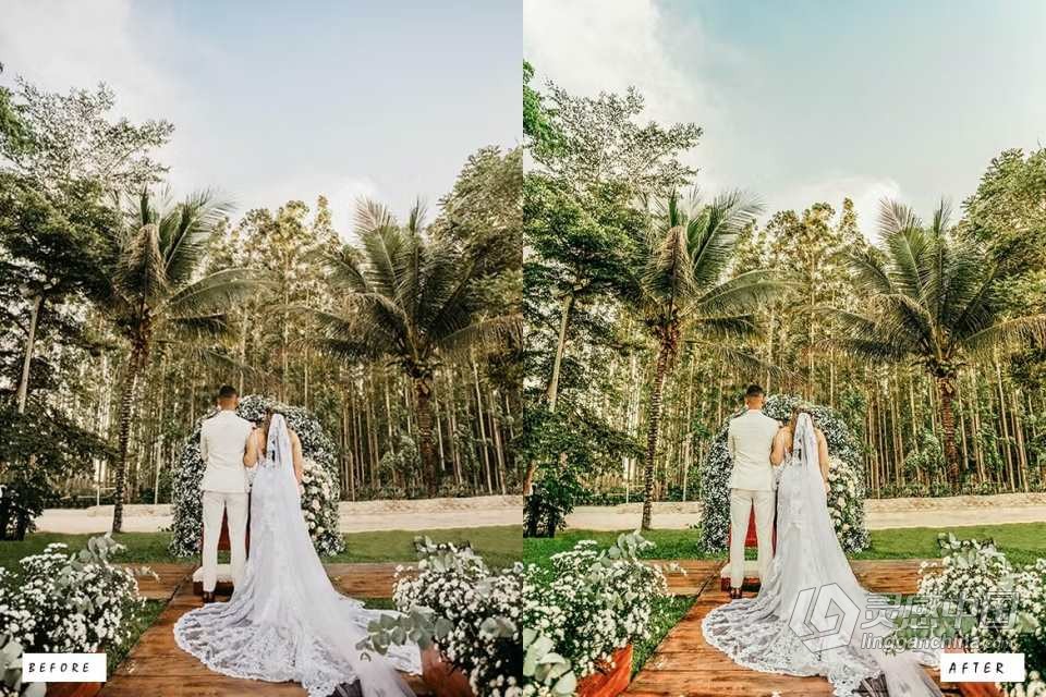 优雅婚礼胶片后期Lightroom预设 Elegant Wedding Lightroom Presets  灵感中国网 www.lingganchina.com