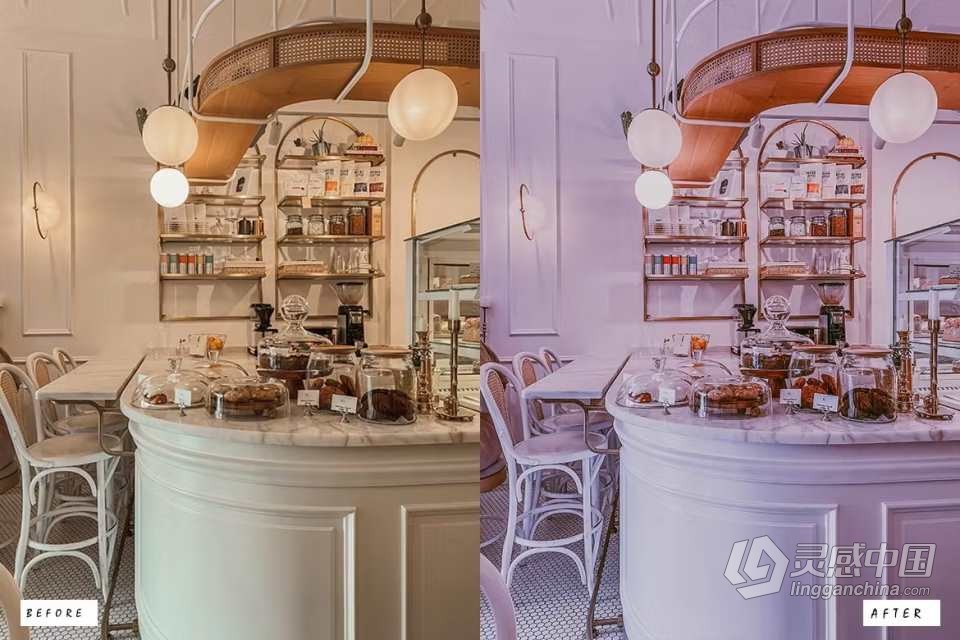 咖啡复古环境人像Lightroom预设 Coffee Shop Lightroom Presets  灵感中国网 www.lingganchina.com