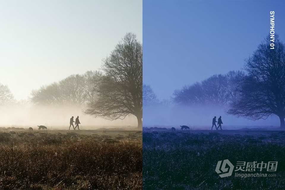 旅拍电影蓝调情绪风光Lightroom预设及电影视频调色LUT预设  灵感中国网 www.lingganchina.com