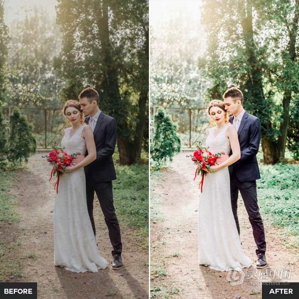 清新明亮通透电影婚礼Lightroom预设 Fine Art Wedding Lightroom Presets  灵感中国网 www.lingganchina.com