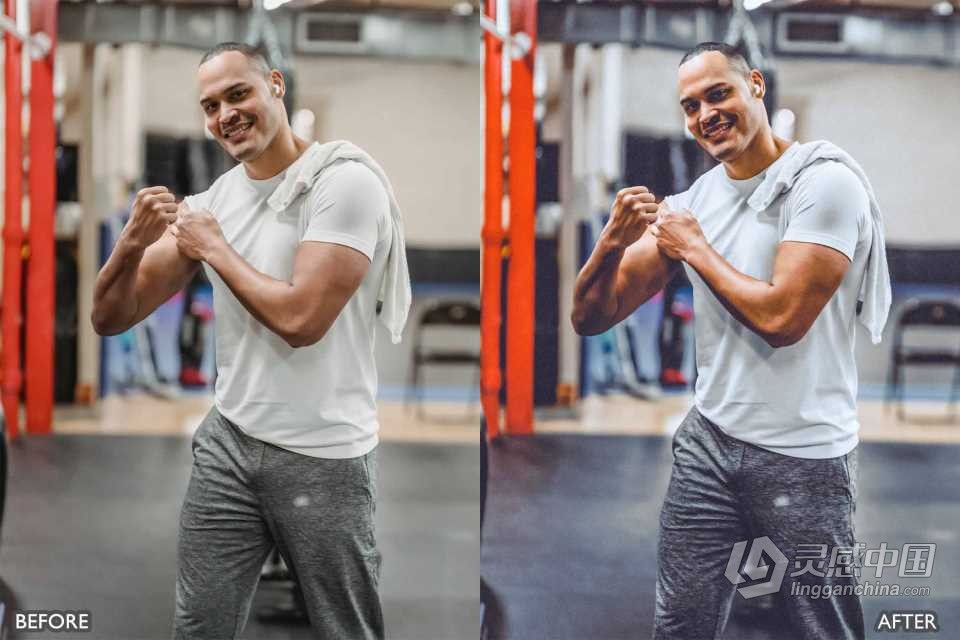 健身房健身运动人像摄影Lightroom预设 Gym And Fitness Preset  灵感中国网 www.lingganchina.com