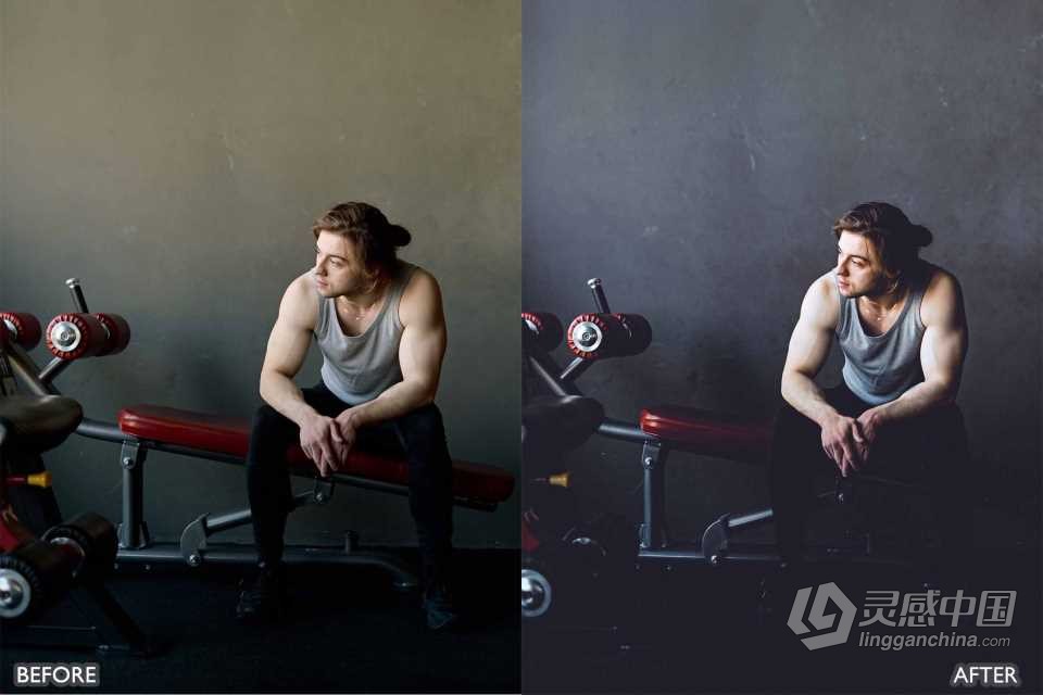 健身房健身运动人像摄影Lightroom预设 Gym And Fitness Preset  灵感中国网 www.lingganchina.com