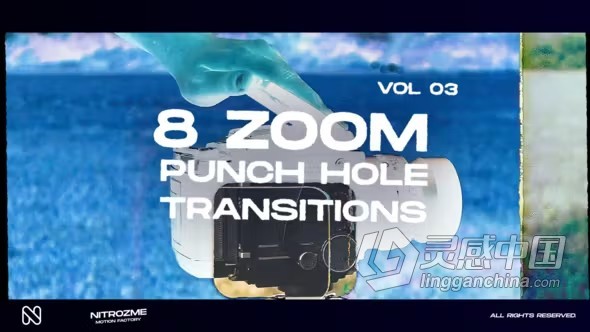 AE模板-打孔故障缩放过渡AE模板下载 Punch Hole Zoom Transitions Vol. 03  灵感中国网 www.lingganchina.com