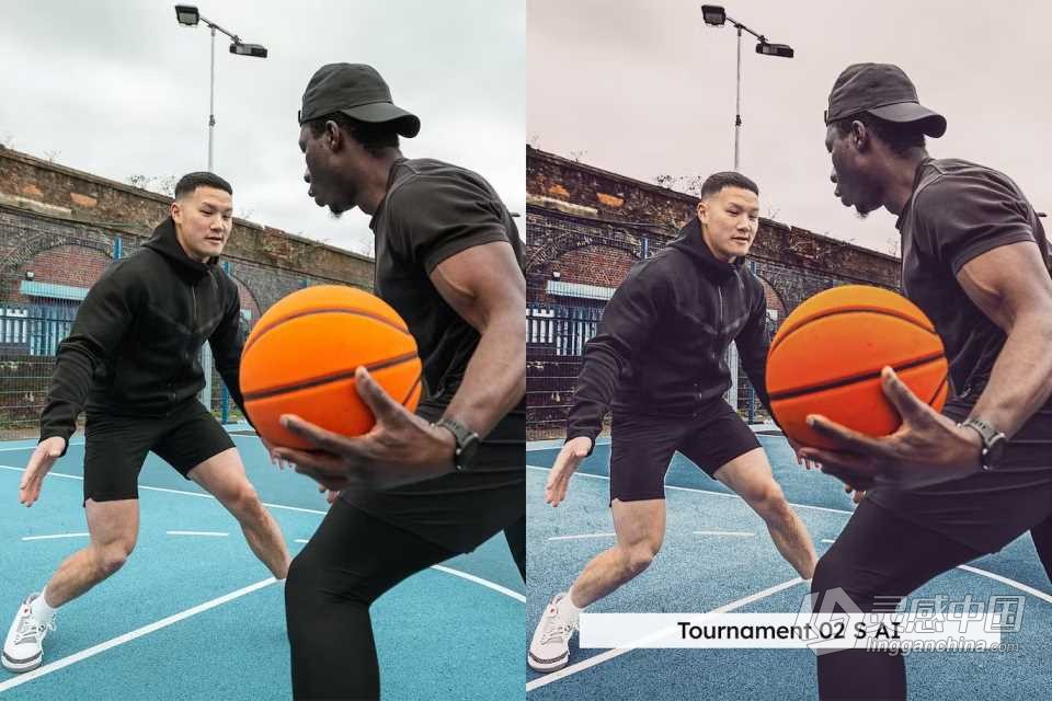 篮球运动人像AI人工智能Lightroom预设及电影视频调色LUT预设 Basketball Lightorom Presets and LUTs  灵感中国网 www.lingganchina.com