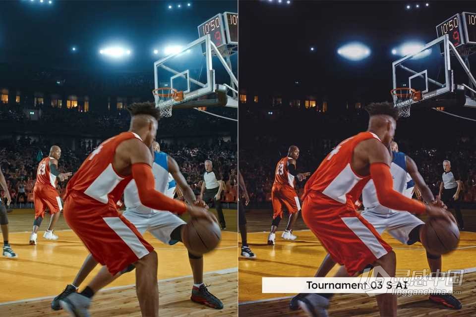 篮球运动人像AI人工智能Lightroom预设及电影视频调色LUT预设 Basketball Lightorom Presets and LUTs  灵感中国网 www.lingganchina.com