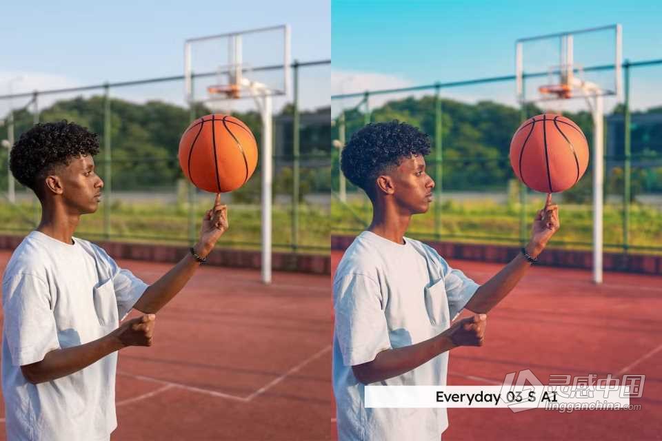 篮球运动人像AI人工智能Lightroom预设及电影视频调色LUT预设 Basketball Lightorom Presets and LUTs  灵感中国网 www.lingganchina.com