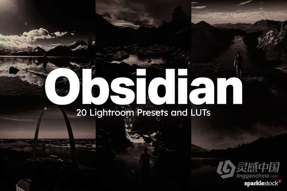 黑暗电影调色AI人工智能Lightroom预设及电影视频调色LUT预设 Obsidian Lightroom Presets and LUTs  灵感中国网 www.lingganchina.com