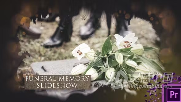 AE与PR模板-悲伤水墨风回忆幻灯片视频相册AE与PR模板下载 Funeral Memory Slideshow  灵感中国网 www.lingganchina.com