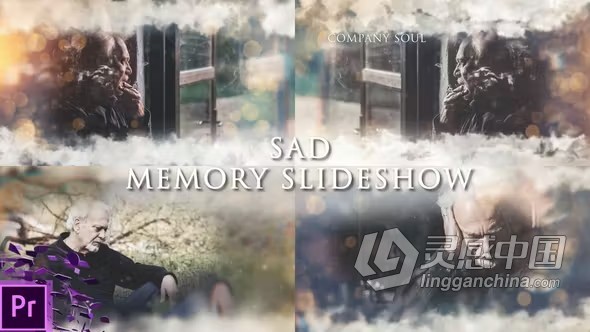 AE与PR模板-悲伤回忆视频相册AE与PR模板下载 Sad Memory Slideshow  灵感中国网 www.lingganchina.com