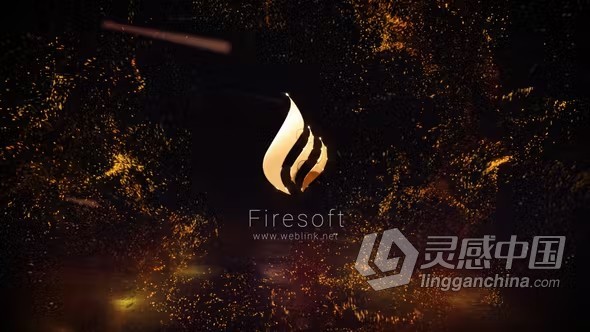 AE模版-震撼爆炸金色粒子标志动画AE模版下载 Gold Particles Logo  灵感中国网 www.lingganchina.com