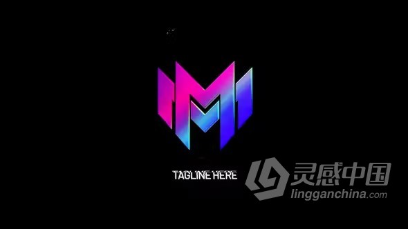 AE模板-强大能量爆炸多彩粒子霓虹灯小故障标志AE模板下载 Neon Glitch Logo Reveal  灵感中国网 www.lingganchina.com