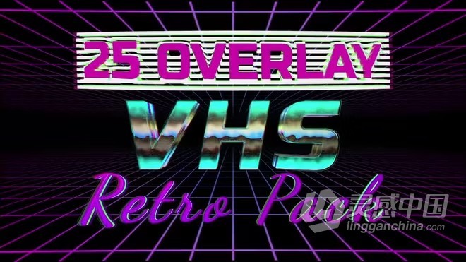 AE模板-25个复古VHS效果叠加元素包AE模板下载 Retro VHS Overlay Pack 01  灵感中国网 www.lingganchina.com