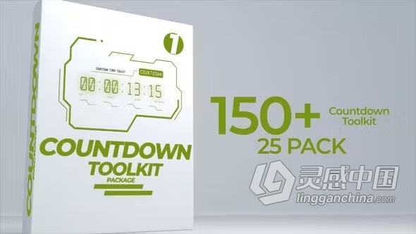 AE模板-150多个倒数计时器工具包AE模板下载 Countdown Timer Toolkit Package  灵感中国网 www.lingganchina.com