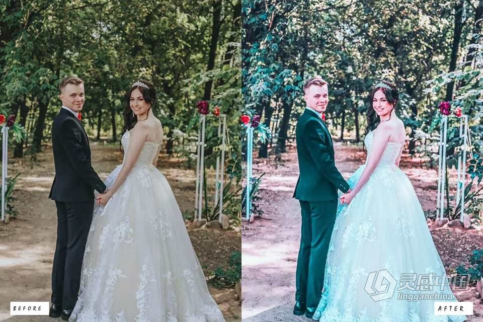 15种魅力婚礼人像Lightroom预设 Wedding Glamour Lightroom Presets  灵感中国网 www.lingganchina.com