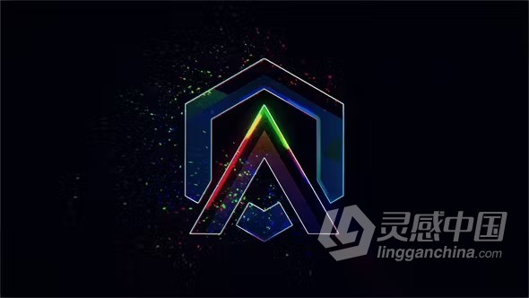 AE模板-快速五彩灯光闪烁电能粒子标志动画AE模板下载 Dynamic Logo Reveal  灵感中国网 www.lingganchina.com