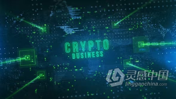 AE模版-高科技互联网数字技术宣传片视频动画制作AE模版下载 Crypto Business  灵感中国网 www.lingganchina.com