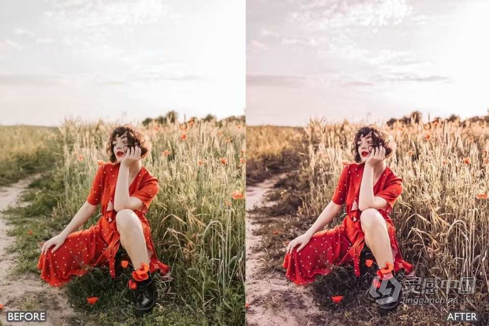 波西米亚情绪电影人像Lightroom预设 Boho Look Moody Lightroom Presets  灵感中国网 www.lingganchina.com