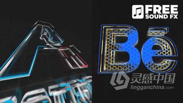 AE模板-清晰轮廓绘制蜂窝填充标志揭晓AE模板下载 Broadcast Logo Reveal  灵感中国网 www.lingganchina.com